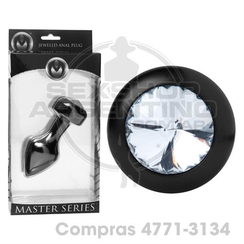 - Joya Anal de aluminio con Brillante - BUAD-628 - Joya Anal de aluminio con Brillante