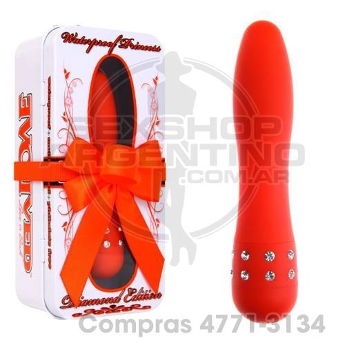 - Vibrador Evolved Diamond Rojo Con Brillantes - BUAD0002-04 - Vibrador Evolved Diamond Rojo Con Brillantes