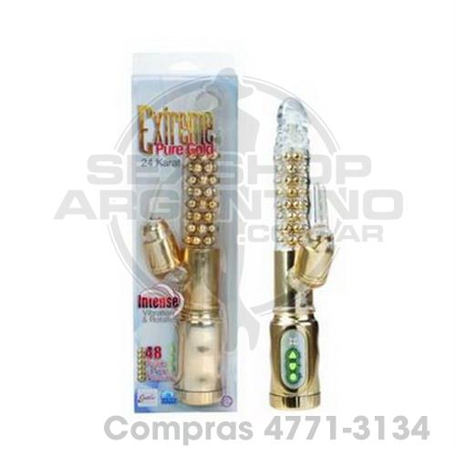 - Vibrador Extreme Rabbit dorado - BUSE-0775-07 - Vibrador Extreme Rabbit dorado