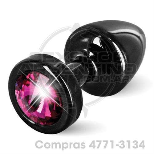 - Joya anal negra con cristal rojo - SS-ED-0003 - Joya anal negra con cristal rojo