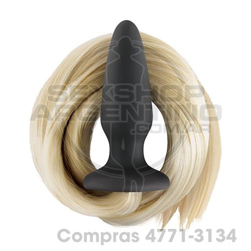 - Plug con cola de caballo dorada - SS-NO-0510-21 - Plug con cola de caballo dorada