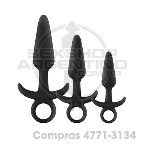 - Kit de plugs anales de 3 dimensiones - SS-NO-1105-40 - Kit de plugs anales de 3 dimensiones