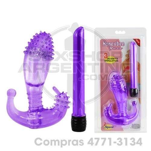 - Vibrador rigido con funda para estimulacion del punto G - SS-PL-014039 - Vibrador rigido con funda para estimulacion del punto G