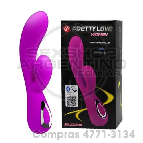 - Vibrador con estimulador de clitoris carga usb y control bluetooth - SS-PL-014129HP - Vibrador con estimulador de clitoris carga usb y control bluetooth