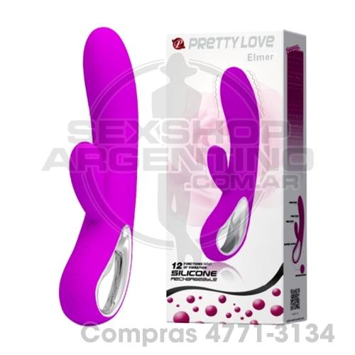 - Vibrador con estimulador del clitoris y caga USB - SS-PL-014413 - Vibrador con estimulador del clitoris y caga USB