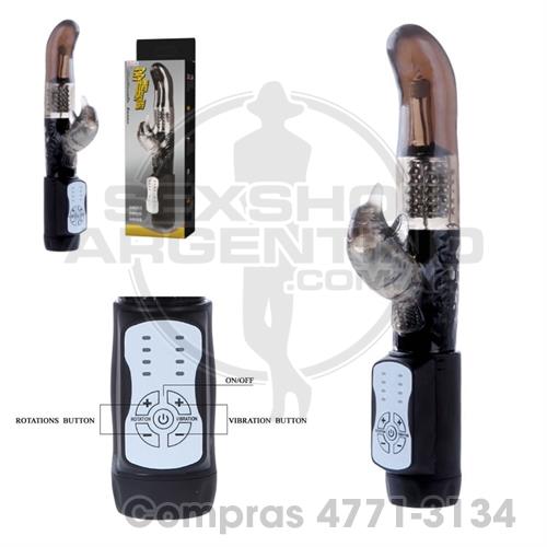 - Vibrador rotativo punta G y estimulador de clitoris. 12 velocidades - SS-PL-037303 - Vibrador rotativo punta G y estimulador de clitoris. 12 velocidades