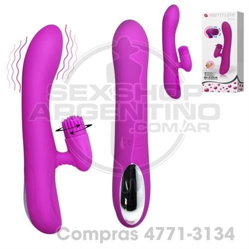 - Vibrador 7 funciones con estimulador rotativo de clitoris y USB - SS-PL-067002 - Vibrador 7 funciones con estimulador rotativo de clitoris y USB