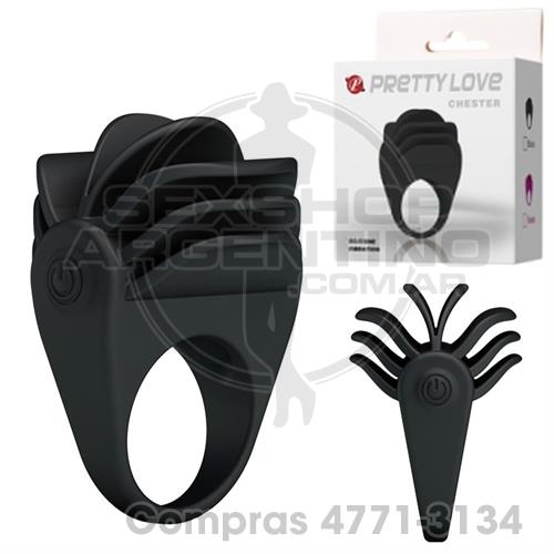 - anillo vibrador escamado negro - SS-PL-210137 - anillo vibrador escamado negro