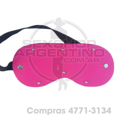 - Antifaz De Cuero Con Peluche Para Confort Rosa Fluo Sado