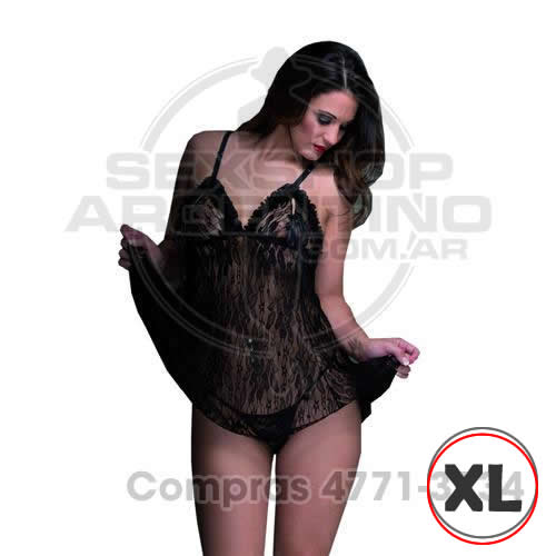 - Babydoll encaje con volados XL