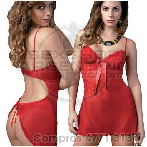 - Babydoll tul y armado con espalda y cola libre