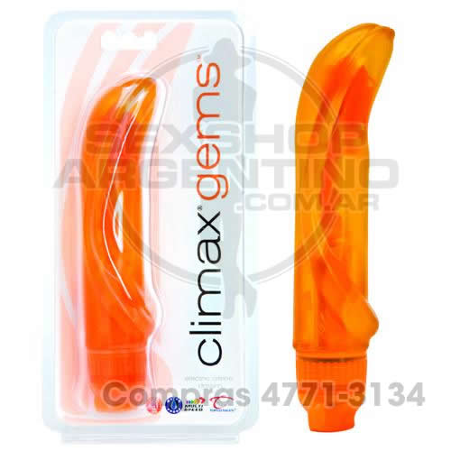 - Clímax Gems con Vibro y Vertebrado Naranja