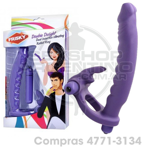 - Doble penetración con conejito y doble vibro