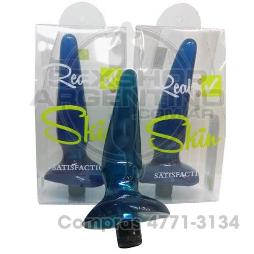 - Plug mediano dos azul con vibro